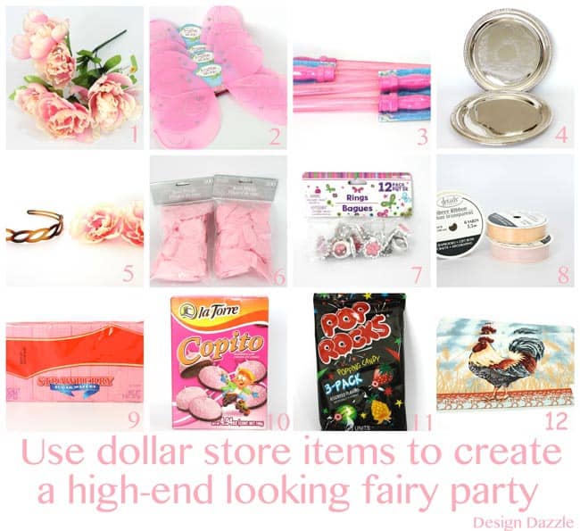 This fairy party cost less than $100 to create. There are lots of CREATIVE and AFFORDABLE do-it-yourself projects that can be easily recreated to make your own fairy party on a budget!! Design Dazzle #partyonadime #fairyparty #budgetparty