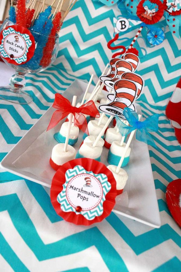 Dr. Seuss marshmallow pops 