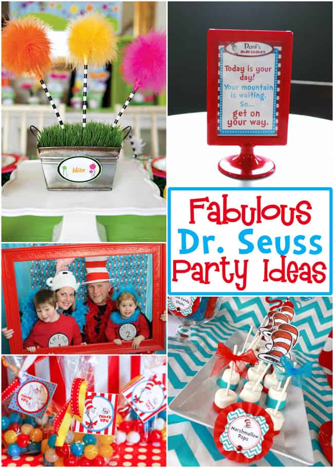 Fabulous Dr. Seuss Party Ideas, activities, and crafts! Perfect to celebrate Dr. Suess' birthday! #drsuess || Design Dazzle