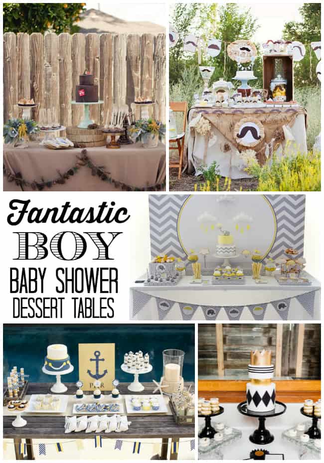 fantastic boy baby shower dessert tables design dazzle