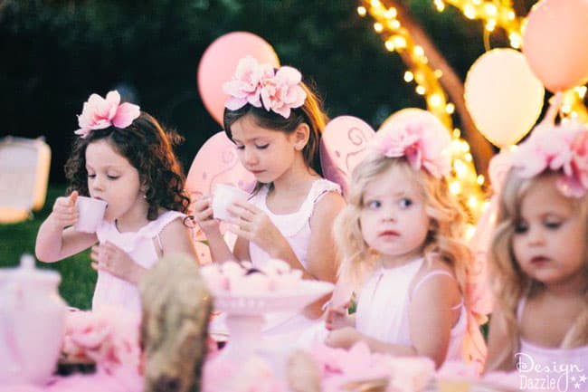 Sweet fairies having a tea party! Design Dazzle