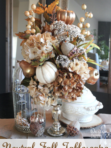 neutral fall tablescape |Design Dazzle