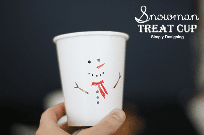 Snowman Treat Cup by Simply Designing for the Christmas Wonderful Series on Design Dazzle #christmas #christmaskids #applespicecider