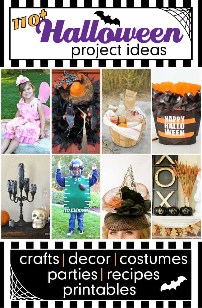 Over 110 fabulous Halloween Ideas shared by bloggers. #halloweenideas #halloween