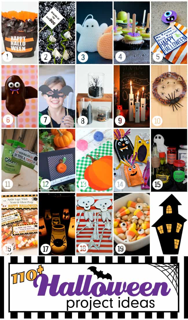 Over 110 fun & fabulous Halloween projects & ideas! #halloweenprojects #halloween #diyhalloweenideas
