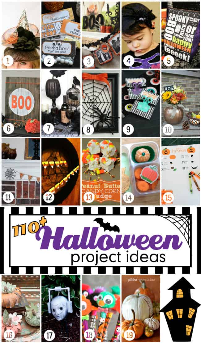 110+ Halloween projects and ideas to  get your ready for Halloween! #halloweenprojects #halloween #diyhalloweenideas