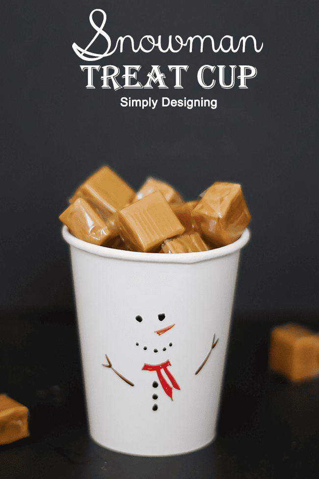 Snowman Treat Cup by Simply Designing for the Christmas Wonderful Series on Design Dazzle #christmas #christmaskids #applespicecider