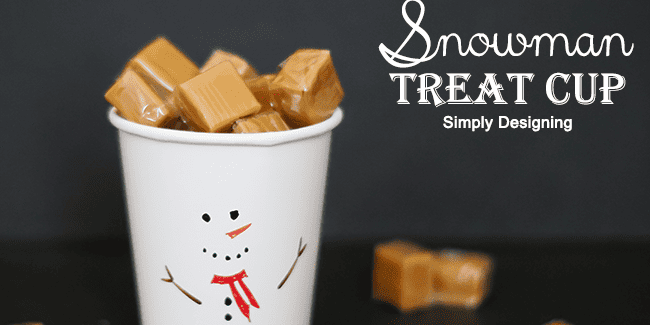 Snowman Treat Cup by Simply Designing for the Christmas Wonderful Series on Design Dazzle #christmas #christmaskids #applespicecider