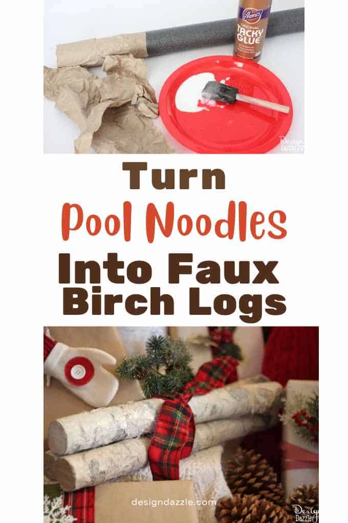 DIY Faux Birch Logs image