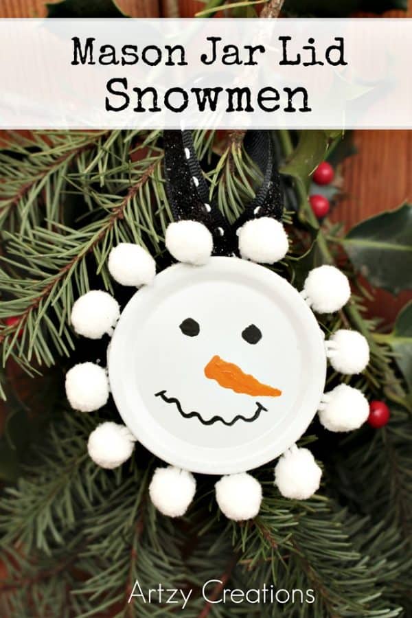 Mason-Jar=Lid=Snowmen-Artzy Creations 2