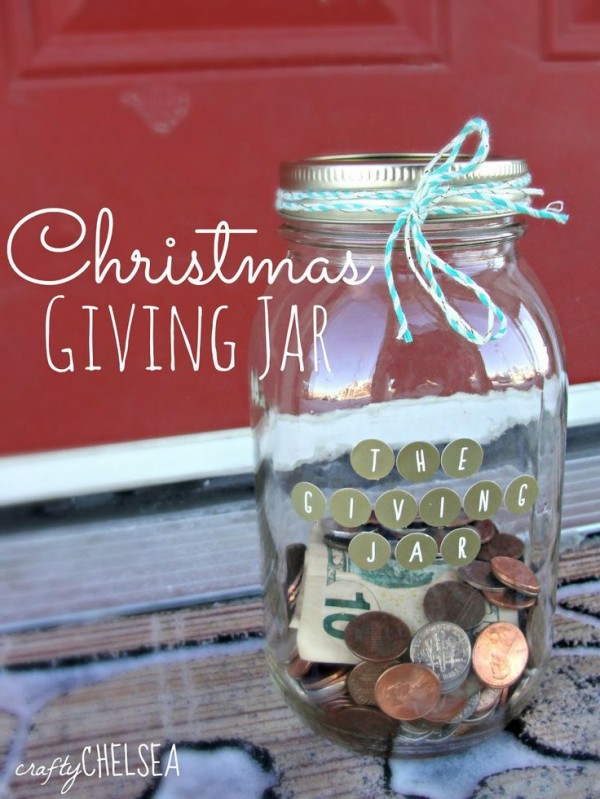 christmas giving jar