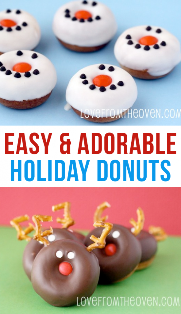 Cute and simple reindeer and snowman cookies your kids will love!