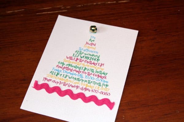 Festive Elf Workshop Party Invite for a December Birthday!