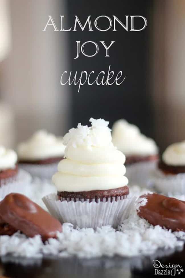 Almond Joy Cupcakes that will most definitely bring JOY!! Coconut and chocolate are bliss. 