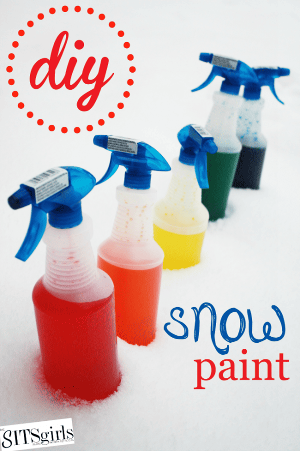 DIY snow paint - the kids will have fun for hours in the snow!