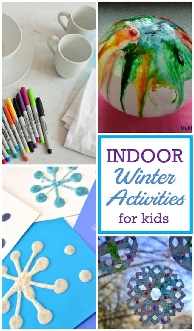 Tons of awesome indoor winter activities for kids to beat the winter boredom