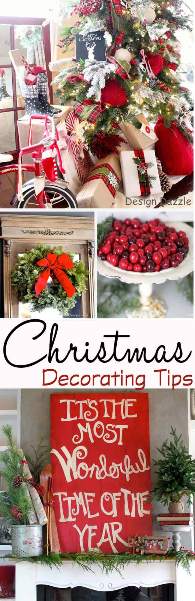Christmas home decor with decorating ideas and tips. Design Dazzle