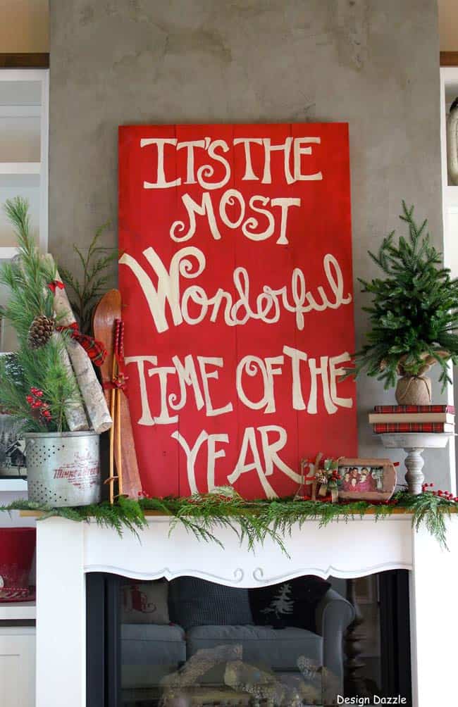 Christmas Home Tour: It's the Most Wonderful Time of The Year. Sharing inexpensive decorating tips for Christmas. Decorating and design by Toni Roberts - Design Dazzle