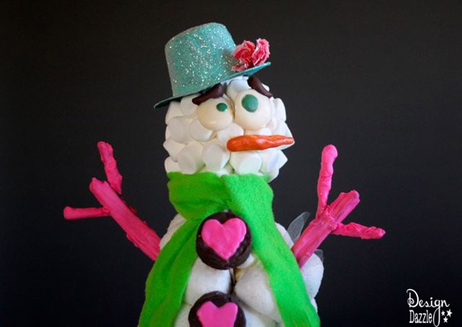 How to decorate an edible snowman by Design Dazzle