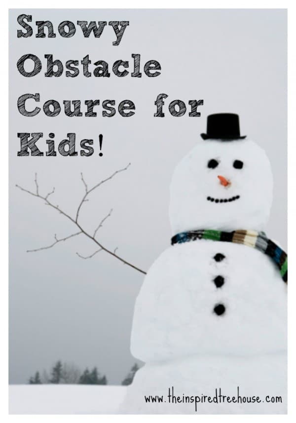 Create a snowy obstacle course for the kids - they'll have a blast!