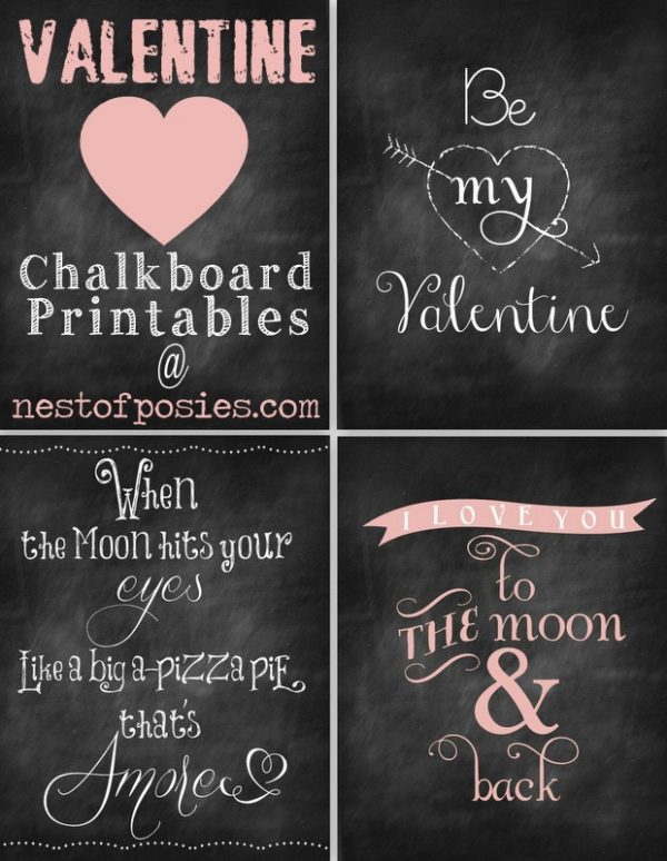 valentines chalk printables