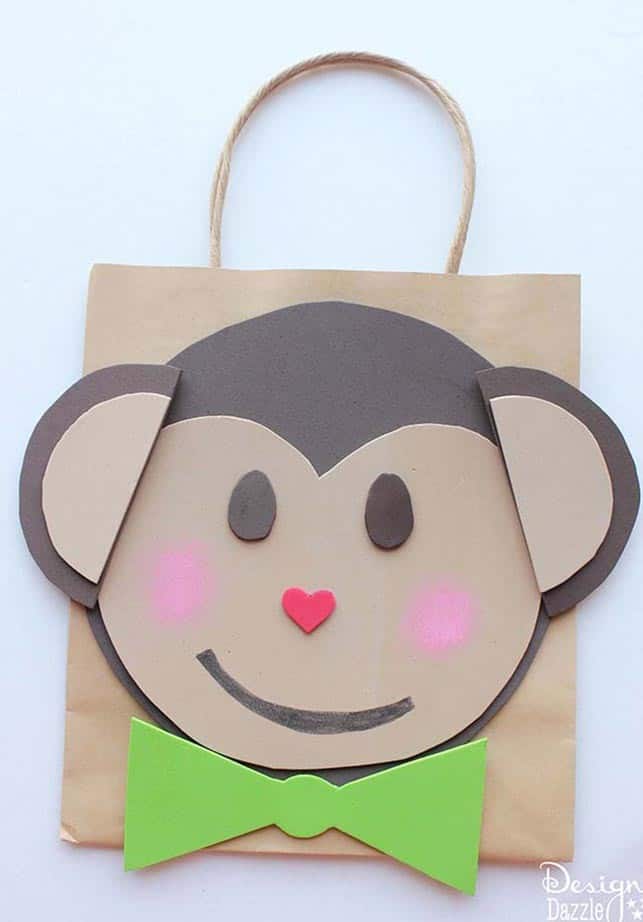 Your little monkey will love this monkey Valentine card holder. Check out the simple tutorial on Design Dazzle!