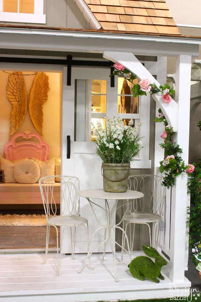 A shed can be for more than just storing old tools! Look at Design Dazzle's beautiful Mom Cave for inspiration.
