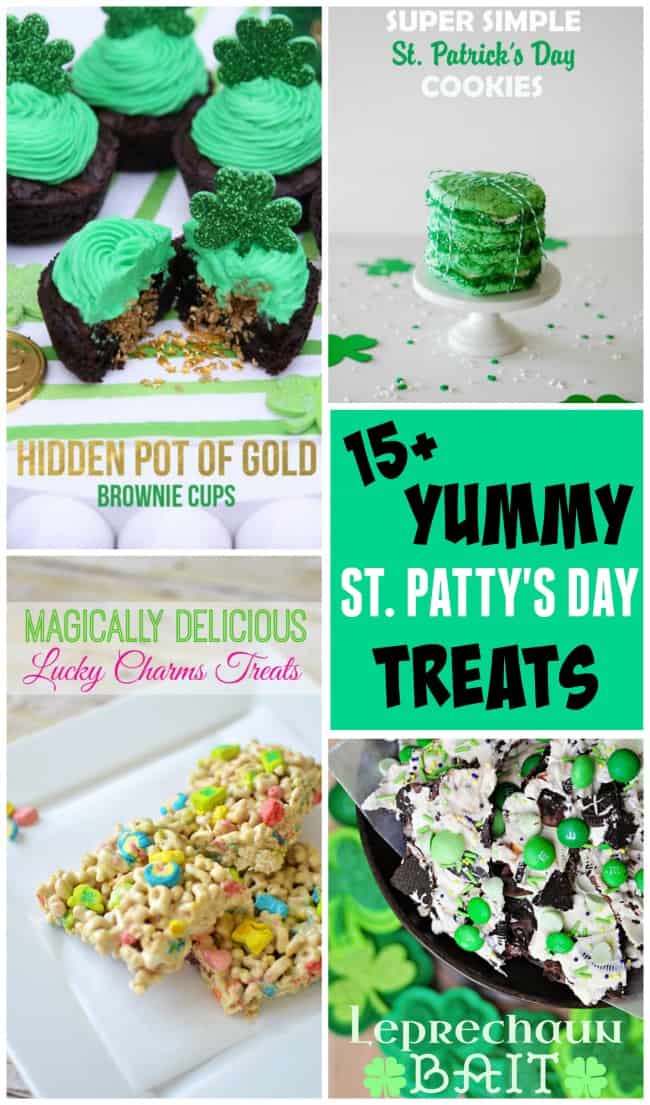 15+ yummy St. Patrick's Day treats & goodies for the green & rainbow themed holiday.