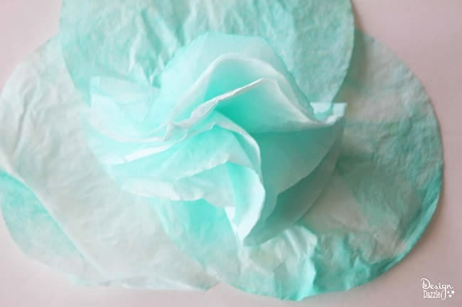 Check out this simple coffee filter flower tutorial on Design Dazzle. #DIY #partydecor #coffeefilterflowers