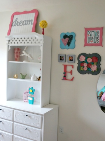 Little Girls Room Makeover with lots of fun DIY projects!