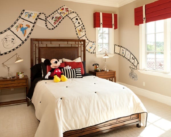 Mickey Room Ideas Design Dazzle Mickey Mouse Mural In A Bedroom