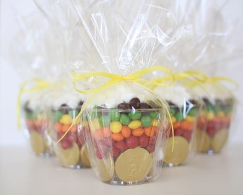 rainbow and pot of gold treat cups