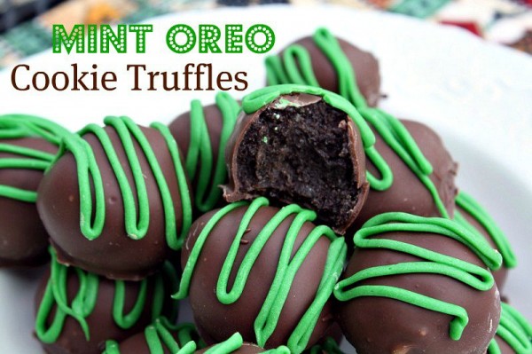 mint cookie oreo truffles