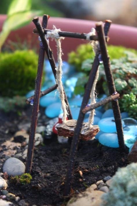 fairy garden swing