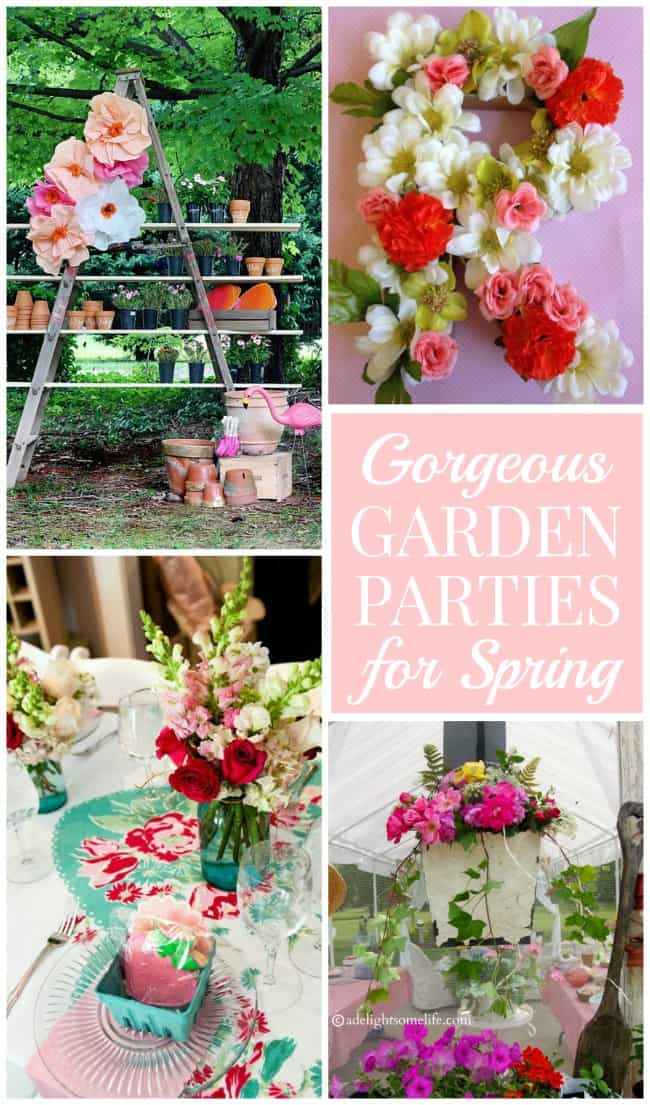 Start planning your own garden party for Spring with these gorgeous garden party ideas. Spring and beautiful outdoor weather are on the way!