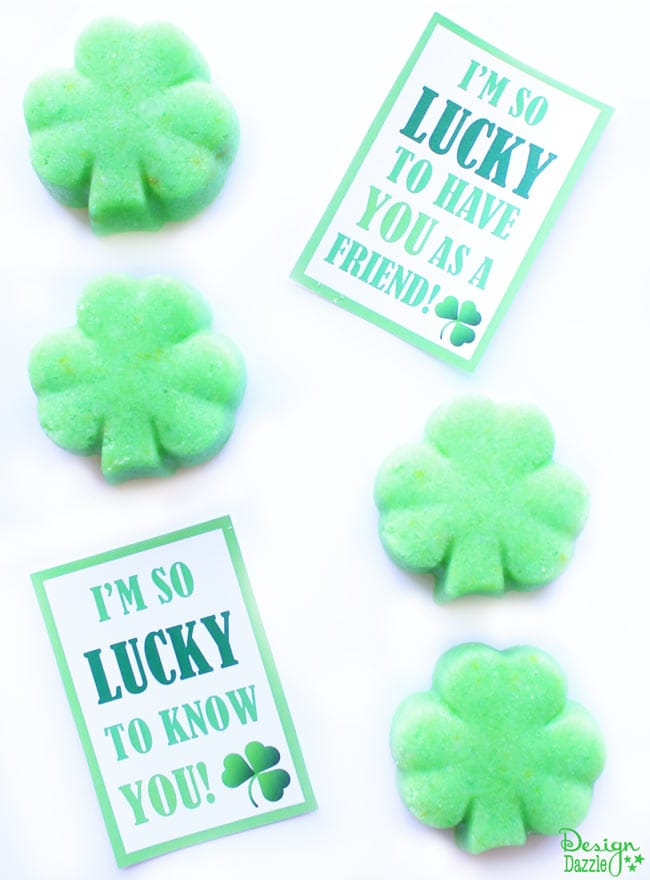 Make a sweet St. Patty's day Sugar Scrub gift for your friends! Find more on Design Dazzle.