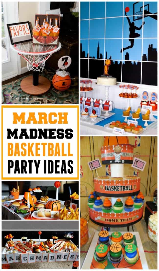 Get ready for March Madness with these fun basketball party ideas!