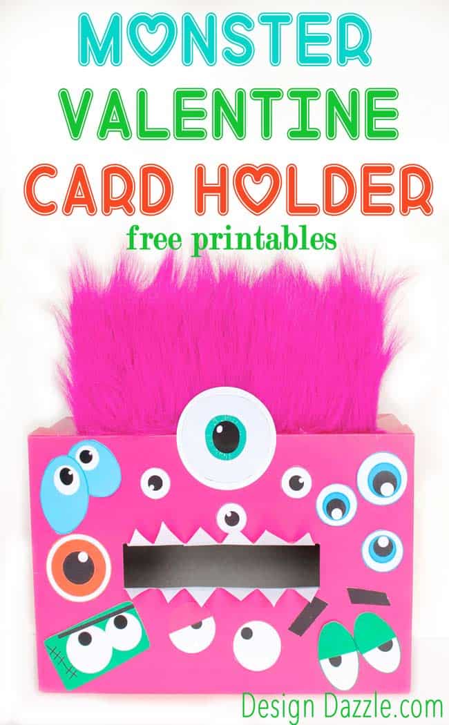 Make this fun Monster Valentine Card Holder! It's so easy, you and your kids will love it. Check it out on Design Dazzle.