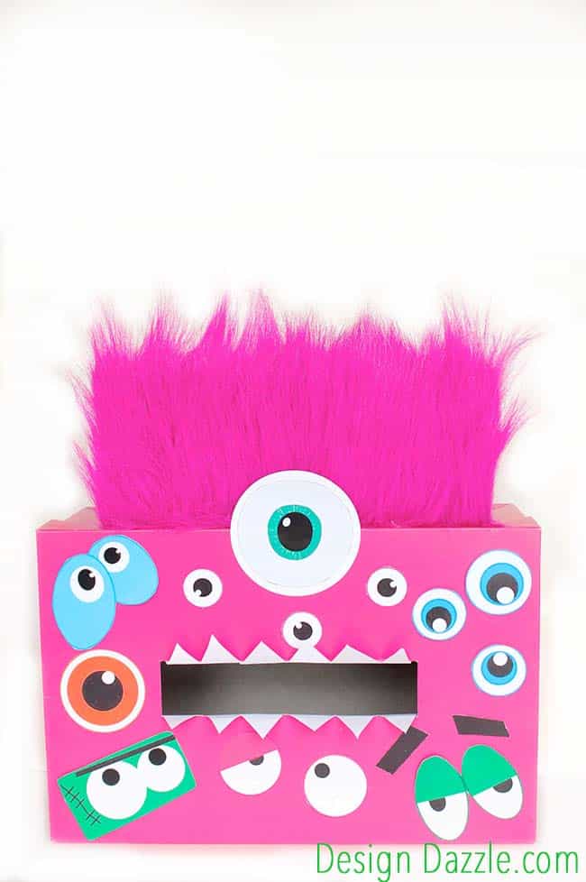 Make this fun Monster Valentine Card Holder! It's so easy, you and your kids will love it. Check it out on Design Dazzle