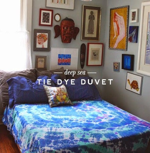 DIY tie dye duvet cover