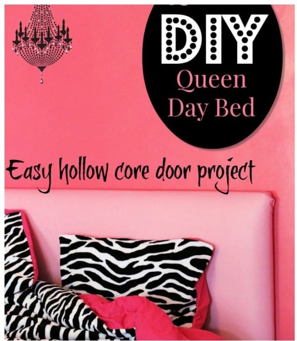 use a door to create a headboard