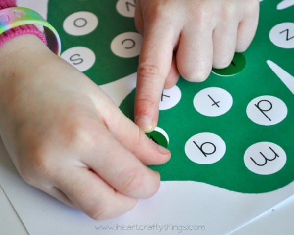 Alphabet Match Shamrock Sheet for St. Patrick's Day Activity!