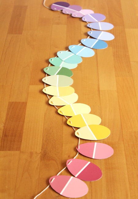 Easter Garland that is full of color! Cute idea!