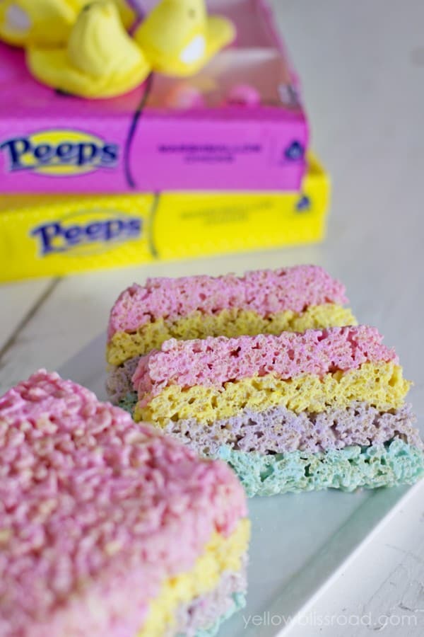 Peeps Rice Krispie Treats! Gorgeously colorful and Delicious!