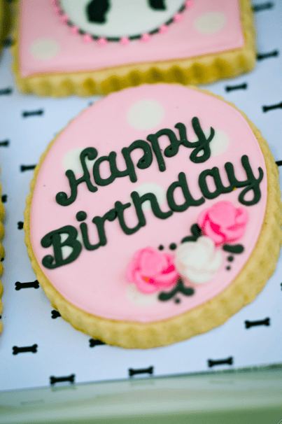 What a beautiful cookie! It's part of a gorgeous 50's themed girls birthday party - I am so in love!