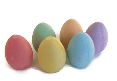 Easter egg sidewalk chalk - LOVE! This post has such perfect Easter gift ideas for girls!