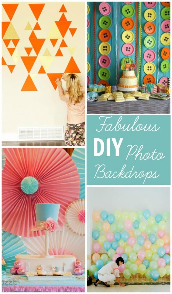 Fabulous DIY photo backdrops for parties and other special occasions. Having a great photo op doesn't have to be expensive!