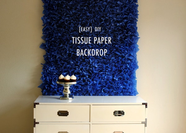 DIY Tissue paper photo backdrop