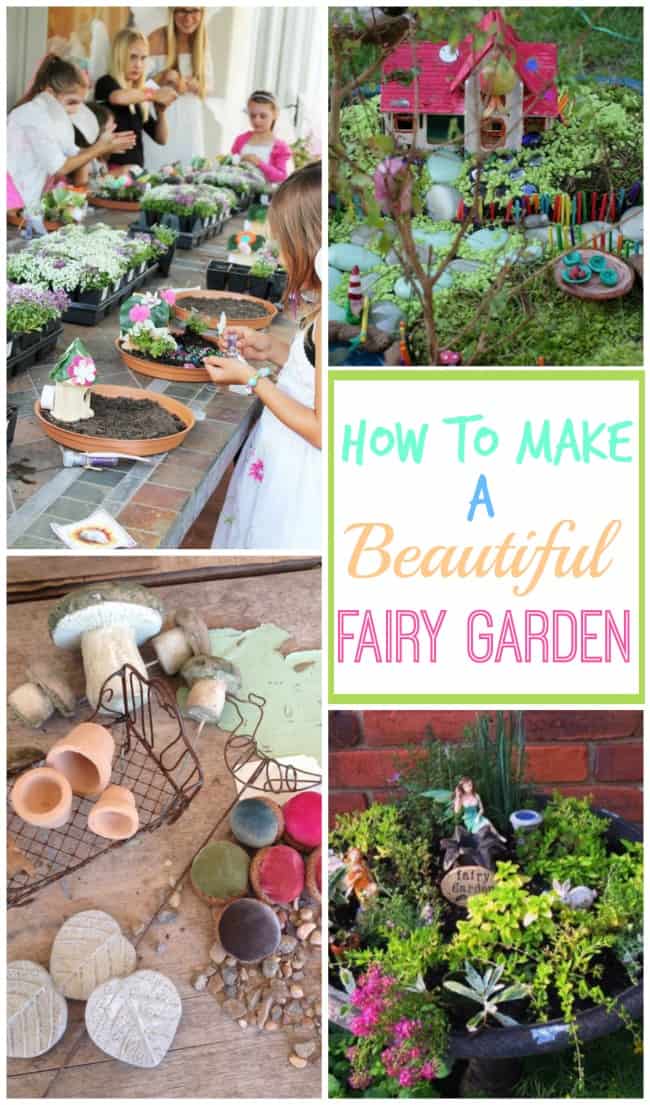 How to make a beautiful Fairy Garden with your kids! The cutest ideas for an outdoor DIY garden full of houses and fairies. || Design Dazzle