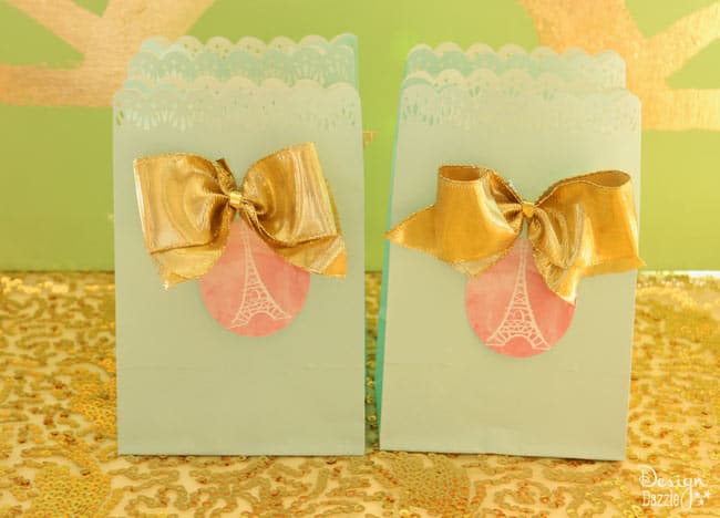 Paris themed favor bags - Design Dazzle